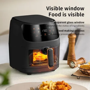 Visual 6L 8L air Fryer Household Large Potato Chip Machine Intelligent Multi-function Touch Control Borosilicate